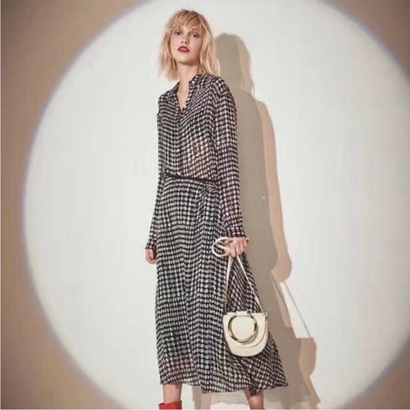 Theory Sheer Polka-Dot Weekender Button-down Shirt - Picture 7 of 9